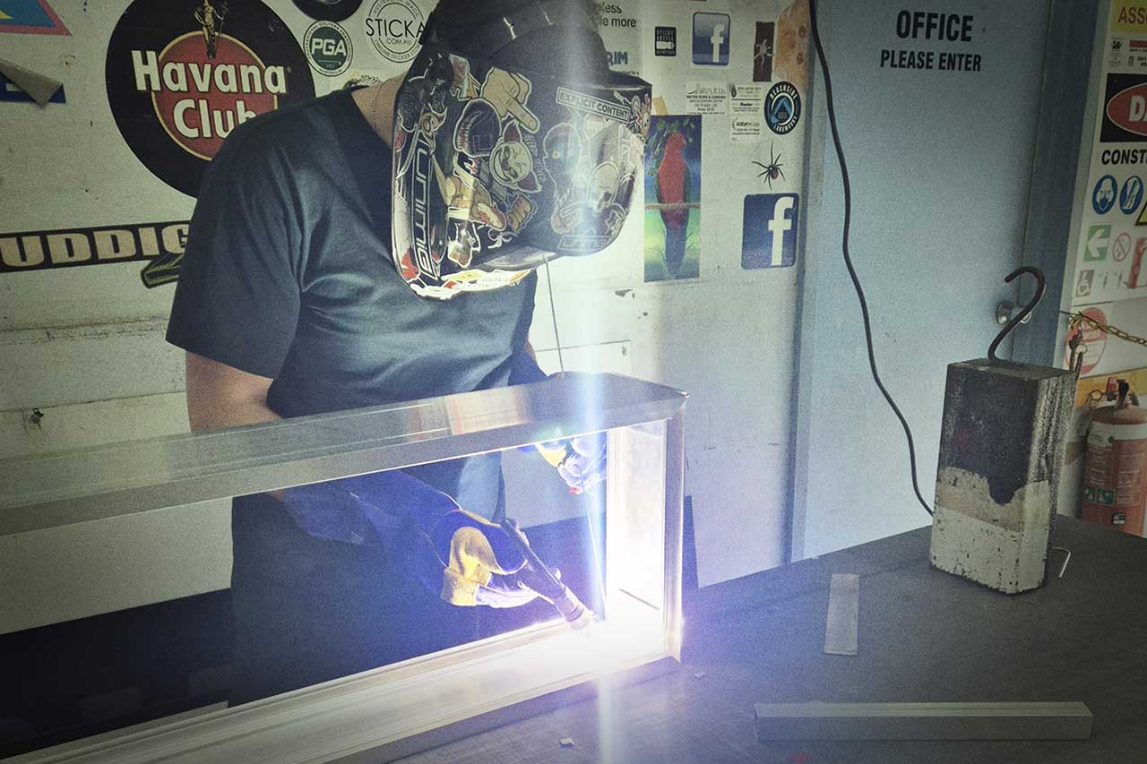 Lightbox fabrication in workshop